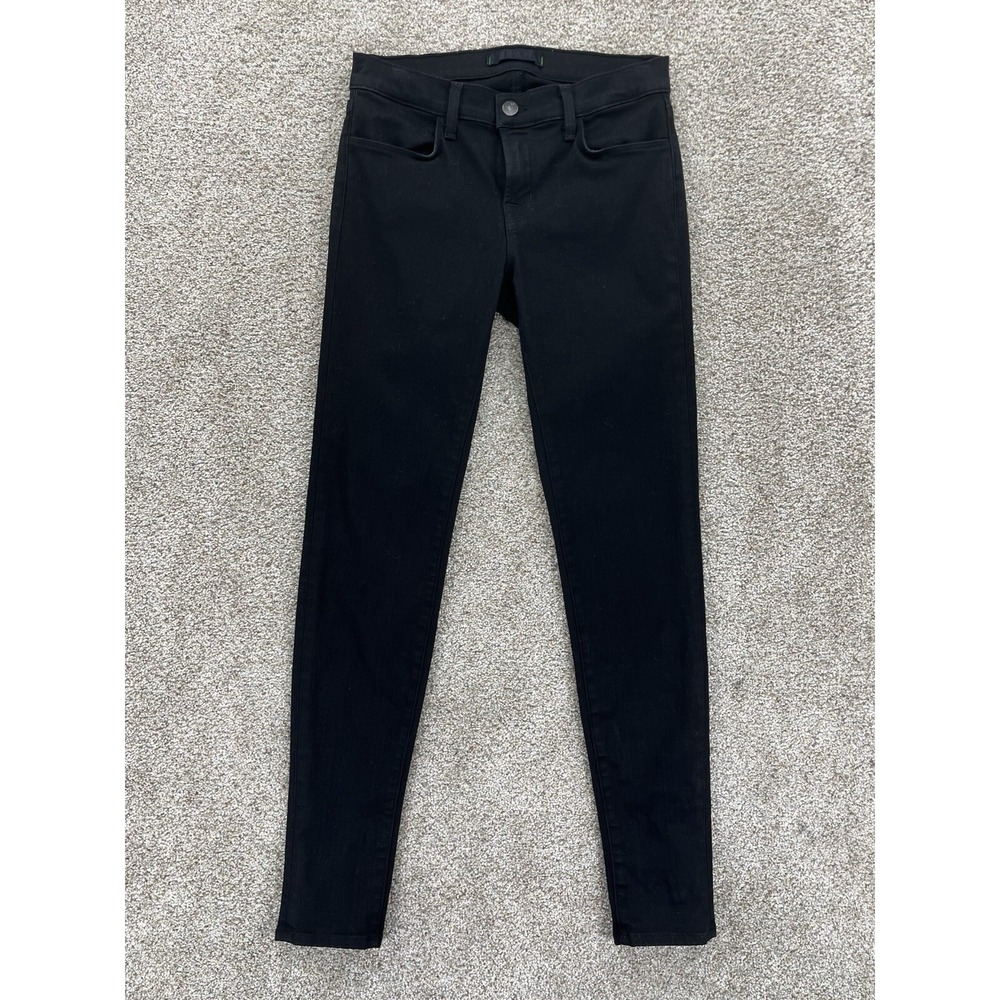 J BRAND Jeans Womens 26 Black Hewson Wash Skinny Mid Rise Stretch Minimalist